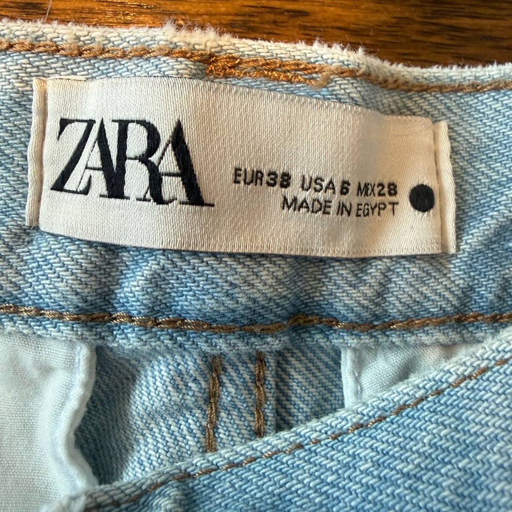 Zara ZW Denim Chino Pants 7513/056 size 6 - Picture 9 of 10